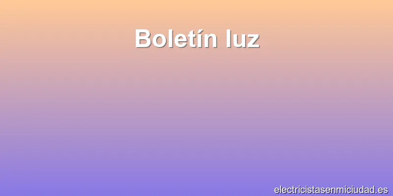 Boletín luz