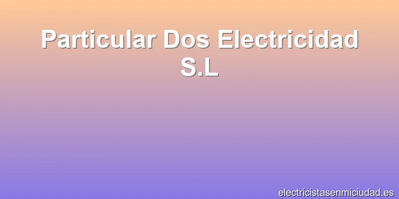 Particular Dos Electricidad S.L