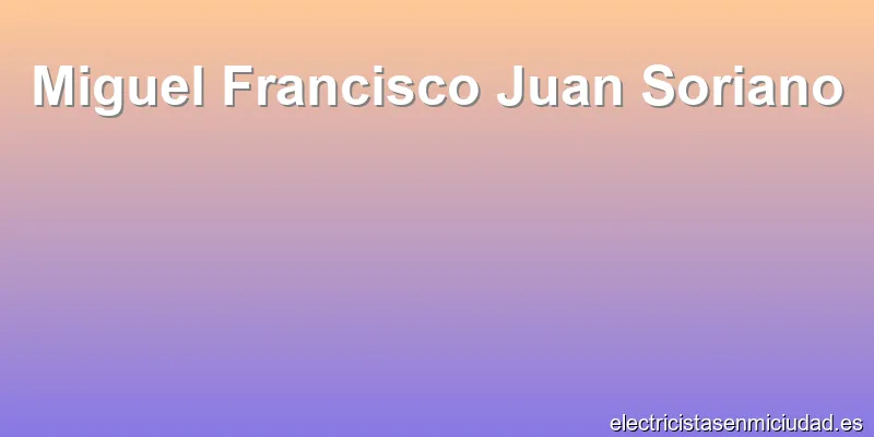Miguel Francisco Juan Soriano