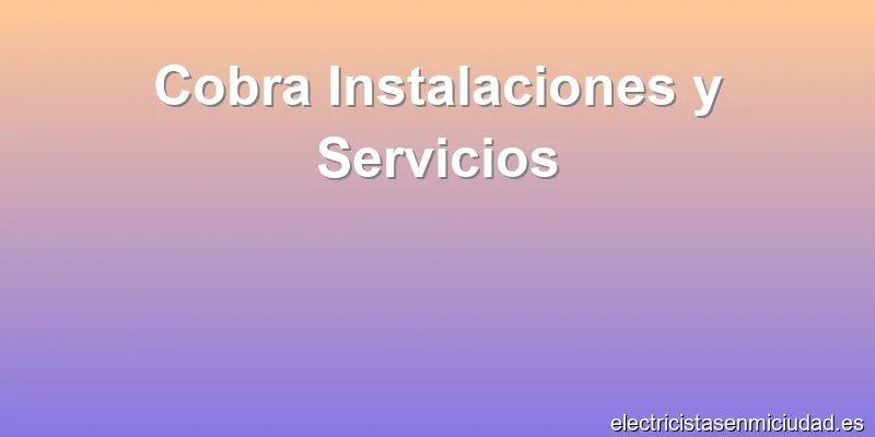 Cobra Instalaciones y Servicios