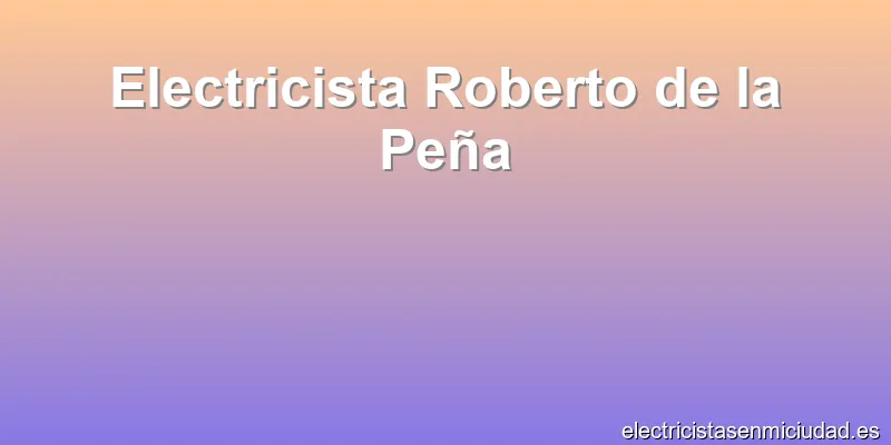 Electricista Roberto de la Peña