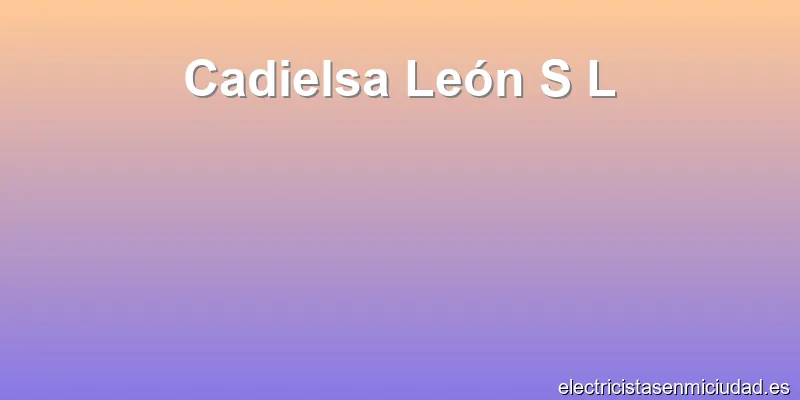 Cadielsa León S L
