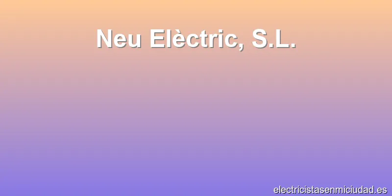 Neu Elèctric, S.L.
